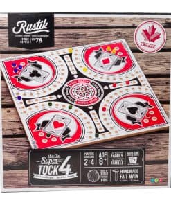 Juego de Parchís Tock Rustik para 4 Jugadores - Tablero de