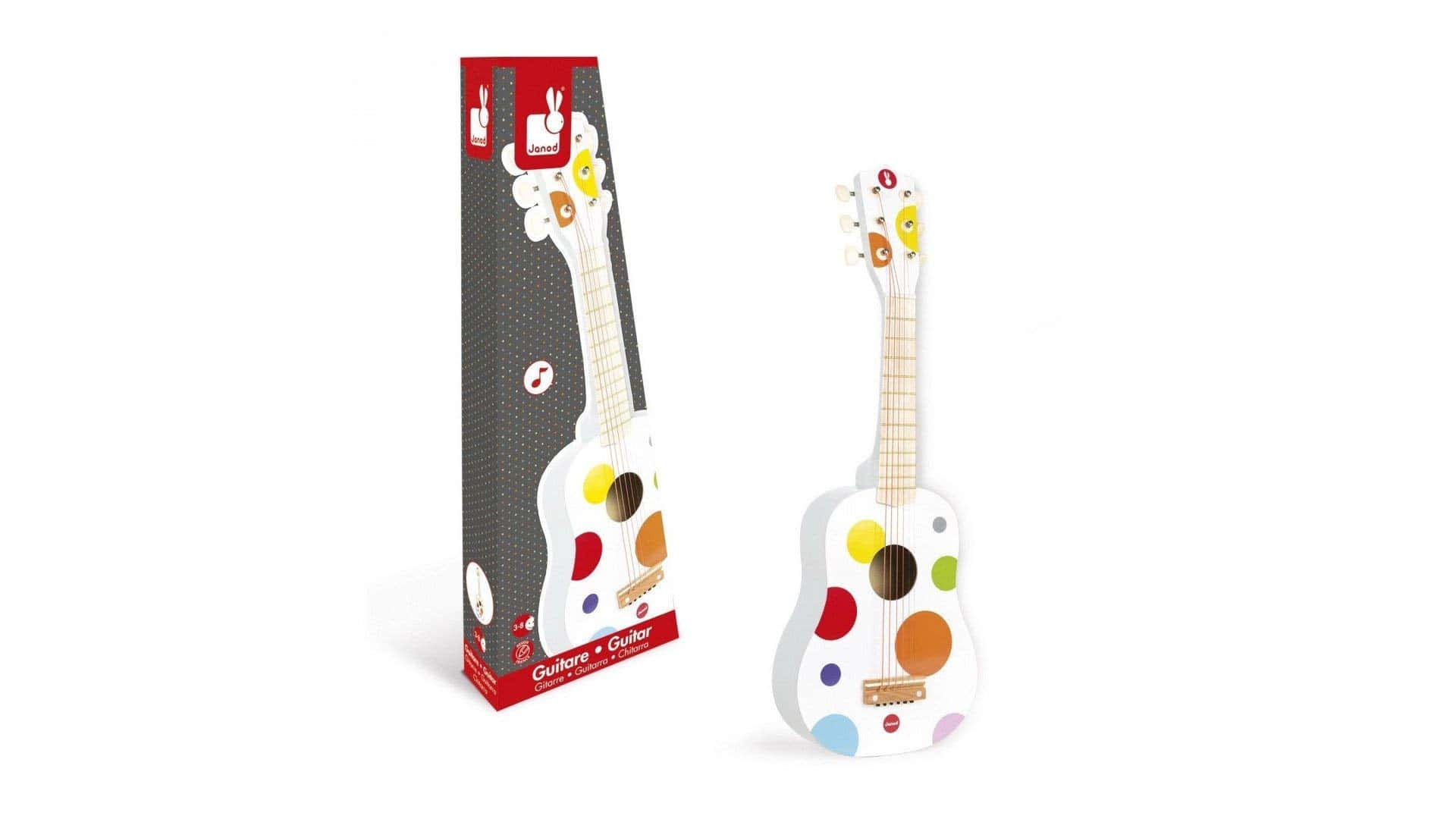 Guitarra de madera para niños Janod Confetti - Edades 3+ - - Imagen 3