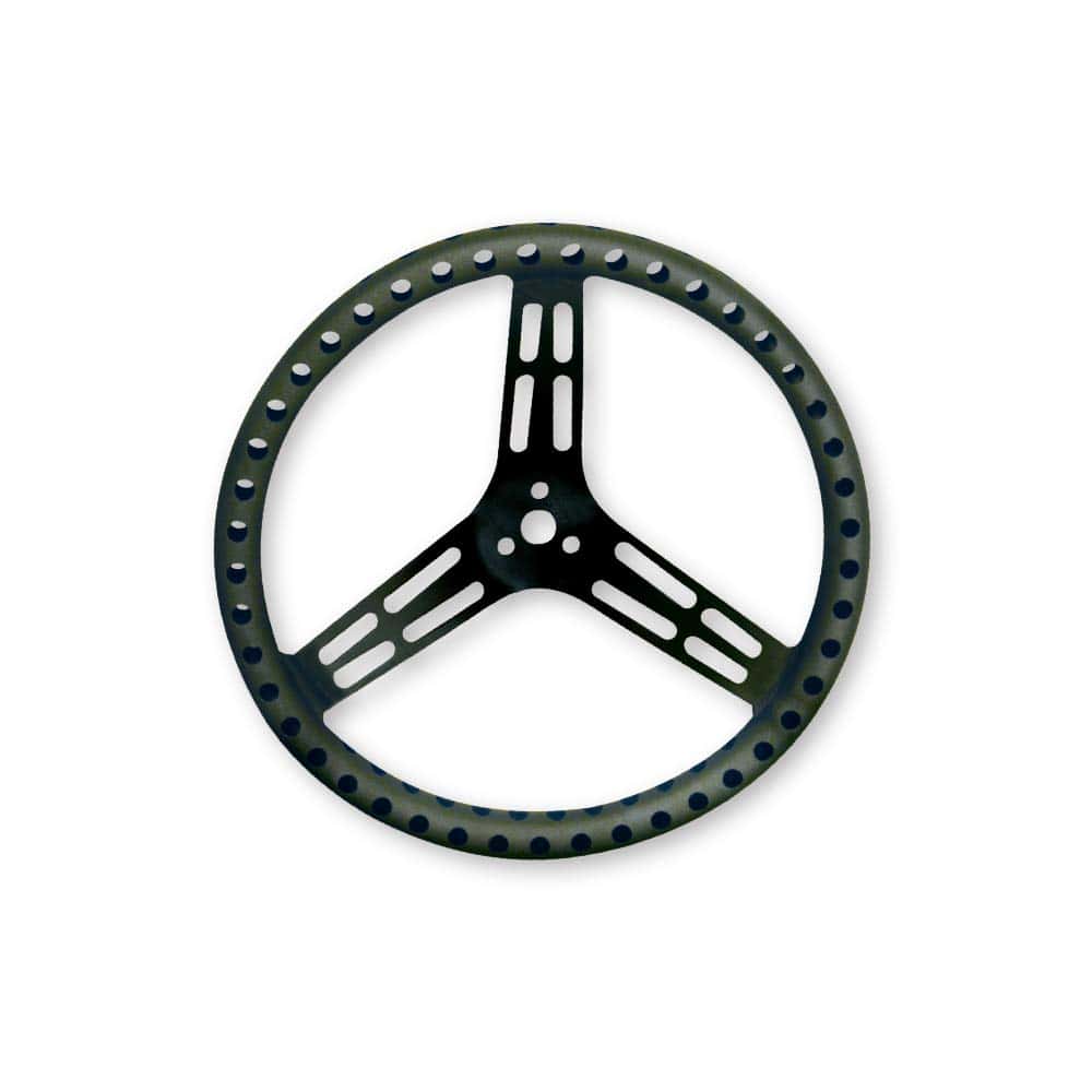 Volante de Aluminio Negro Perforado Longacre 52-56833 14",