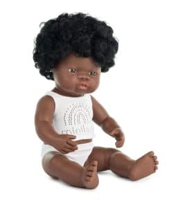 Muñeca Miniland 15'' Niña Africana (Caja) - Hecho en