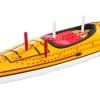 Tablero de Cribbage de Kayak Pintado a Mano - Fuera Dentro
