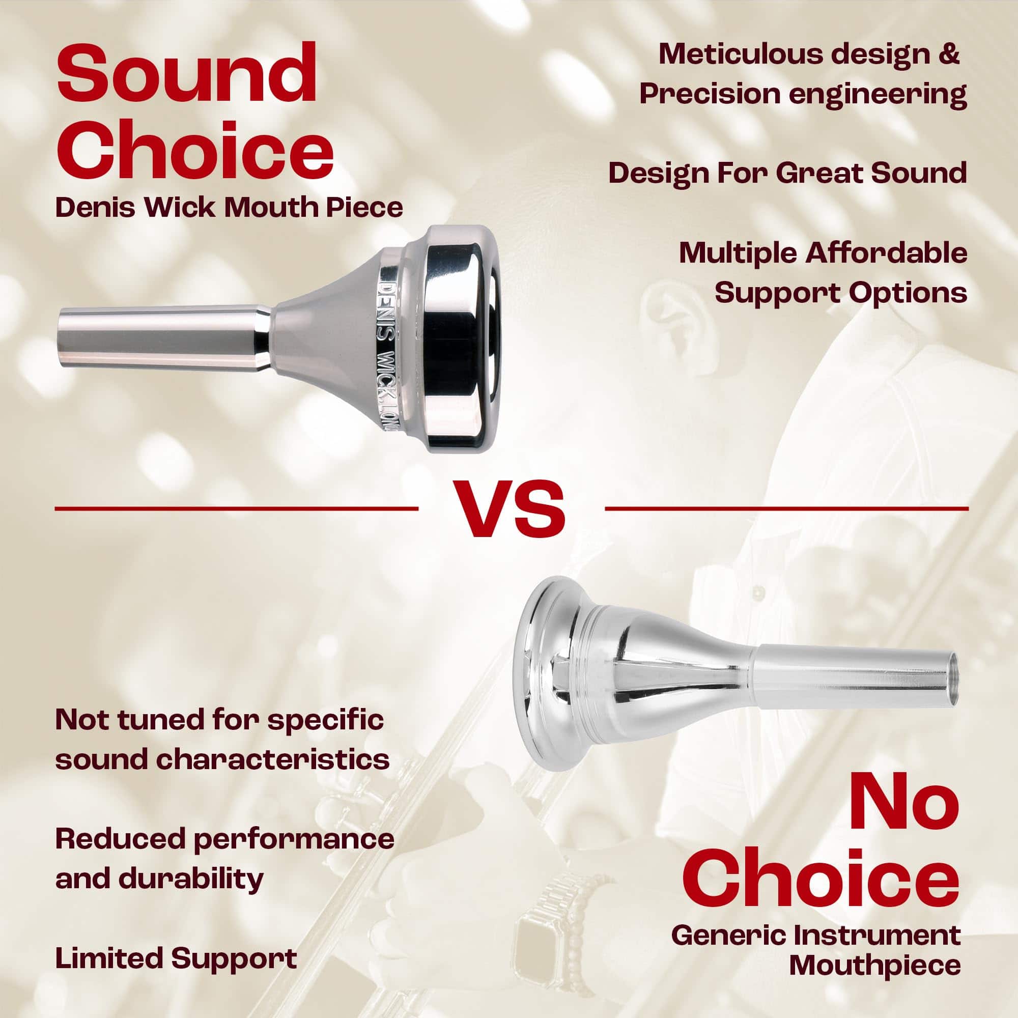Boquilla para Tuba Denis Wick DW5286-5L Plata Clásica - Imagen 5