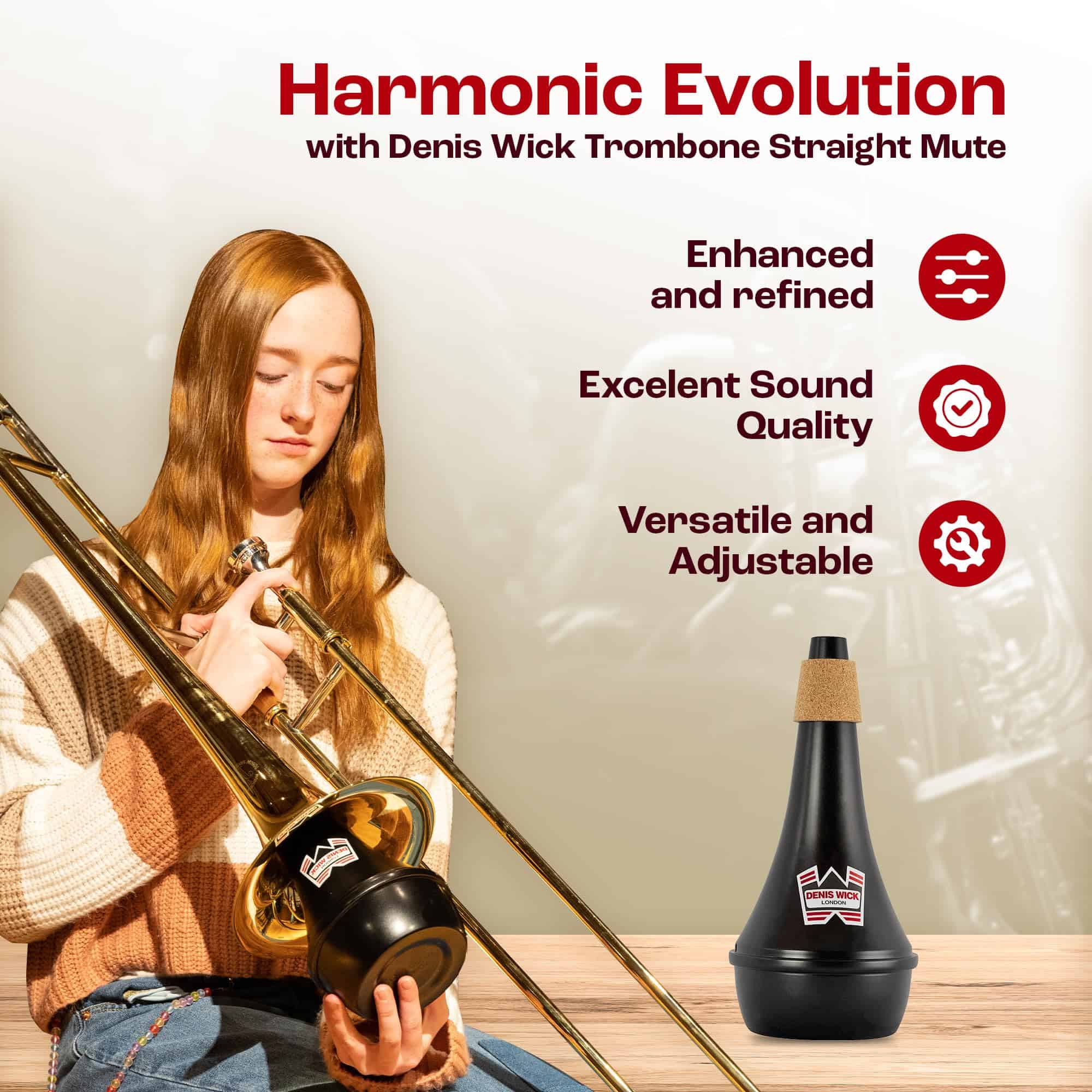 Denis Wick Sordina de práctica para Trombón o Fliscorno - Imagen 7