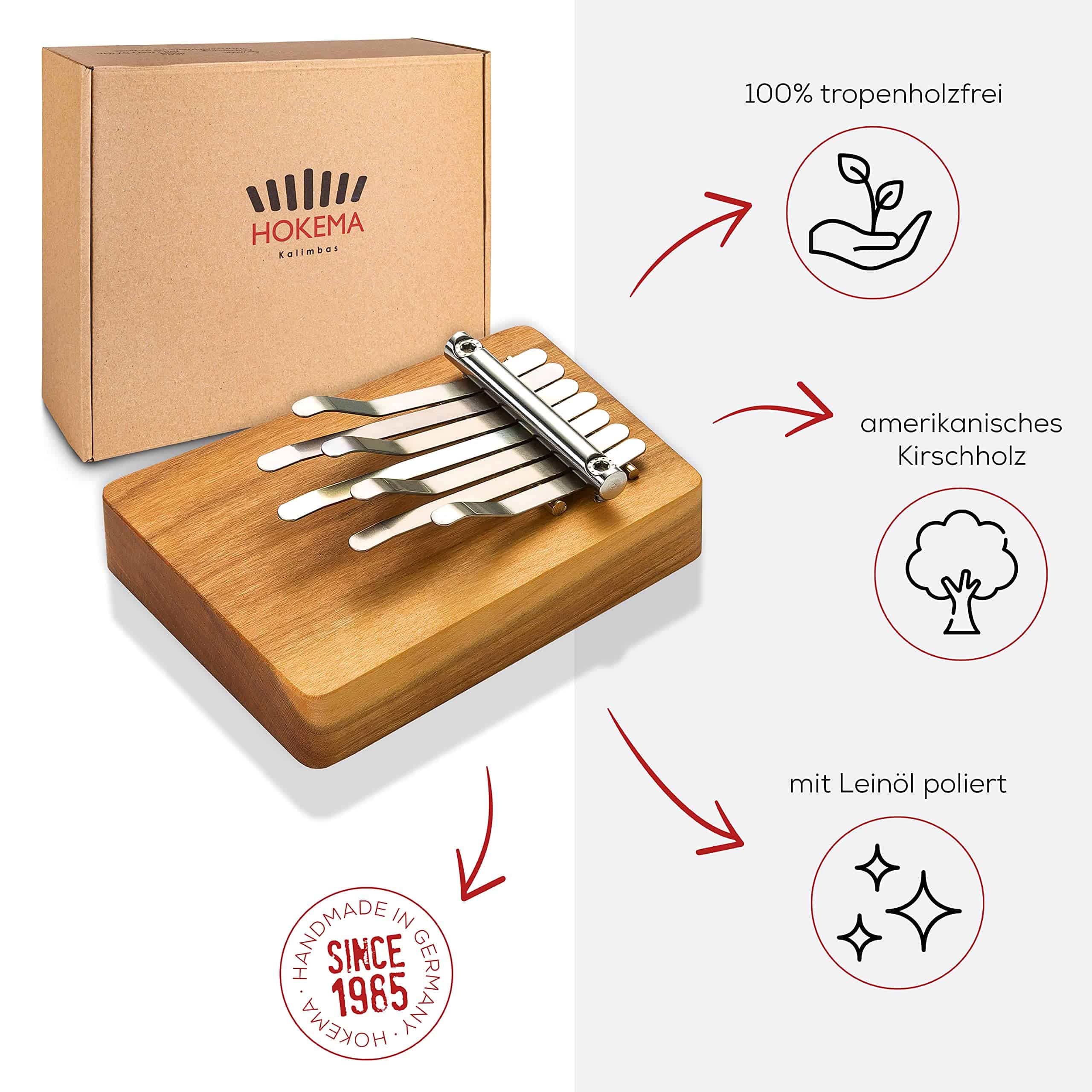 Kalimba HOKEMA B7 Thumb Piano Wide Tines Low Tones - Imagen 3