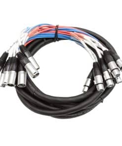 Cable Serpiente XLR de Bajo Perfil de 8 Canales de Seismic