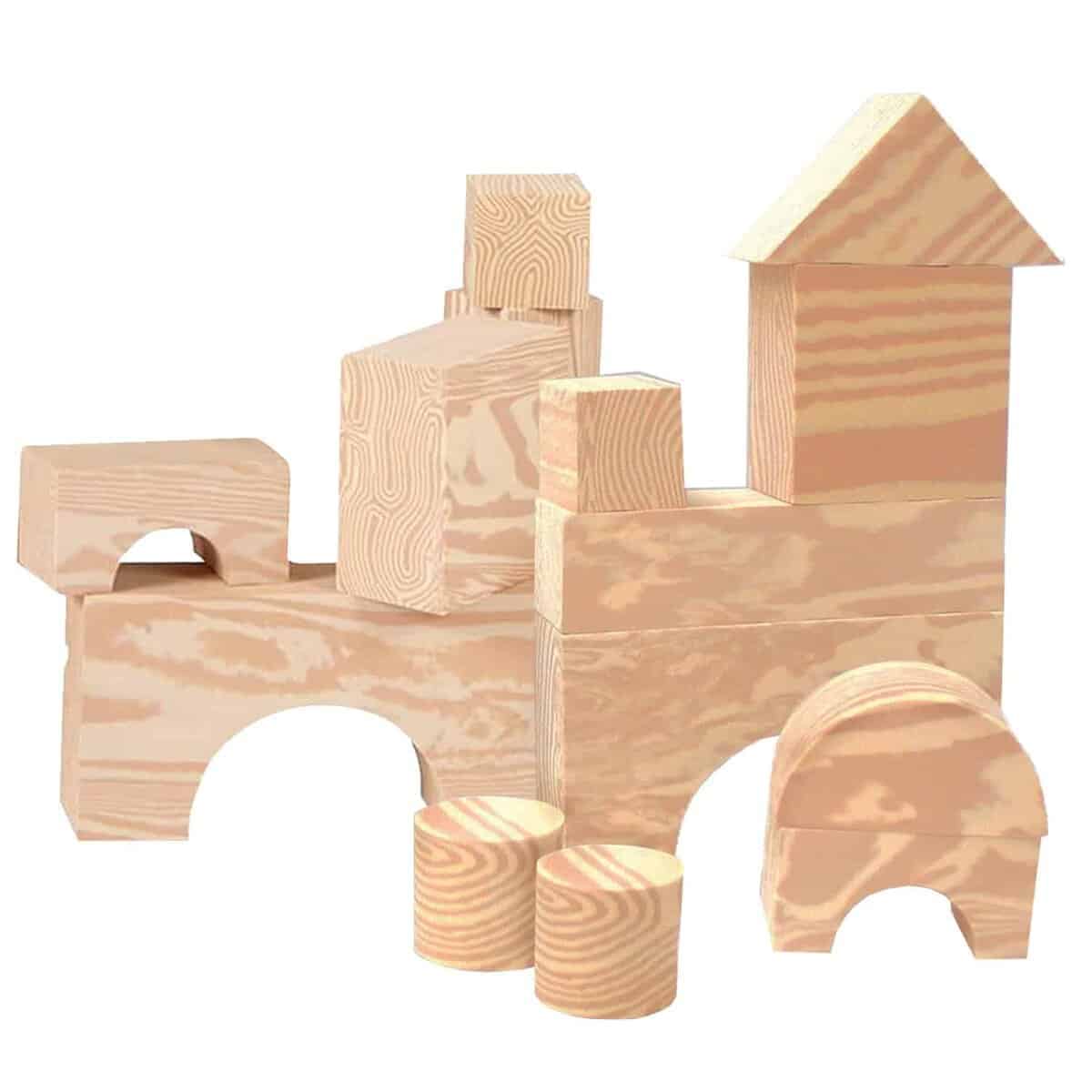 Edushape Bloques Blandos de Madera para Bebés de 1-3 años,