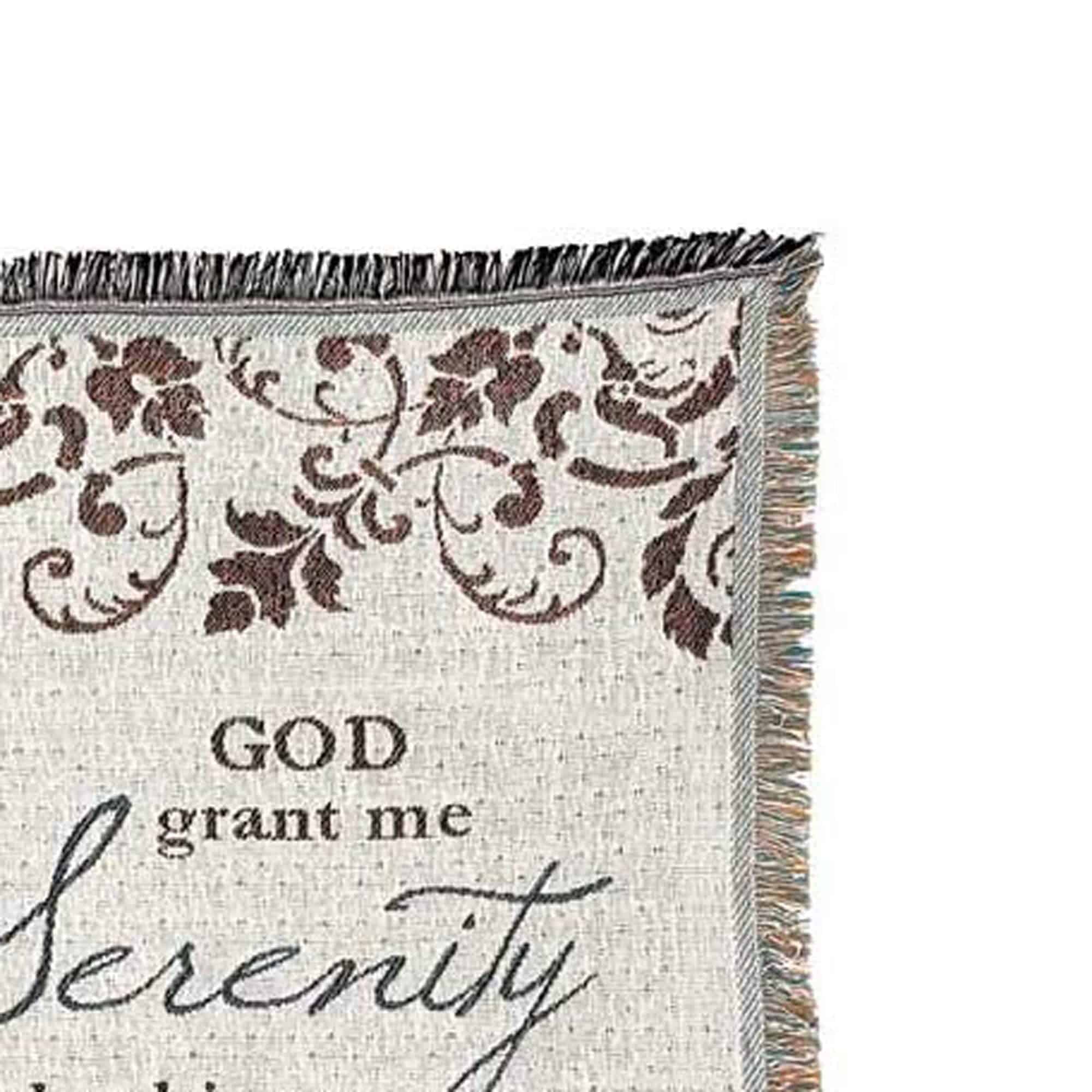 Manta de tapiz de algodón con filigrana de hojas de oración - Imagen 3