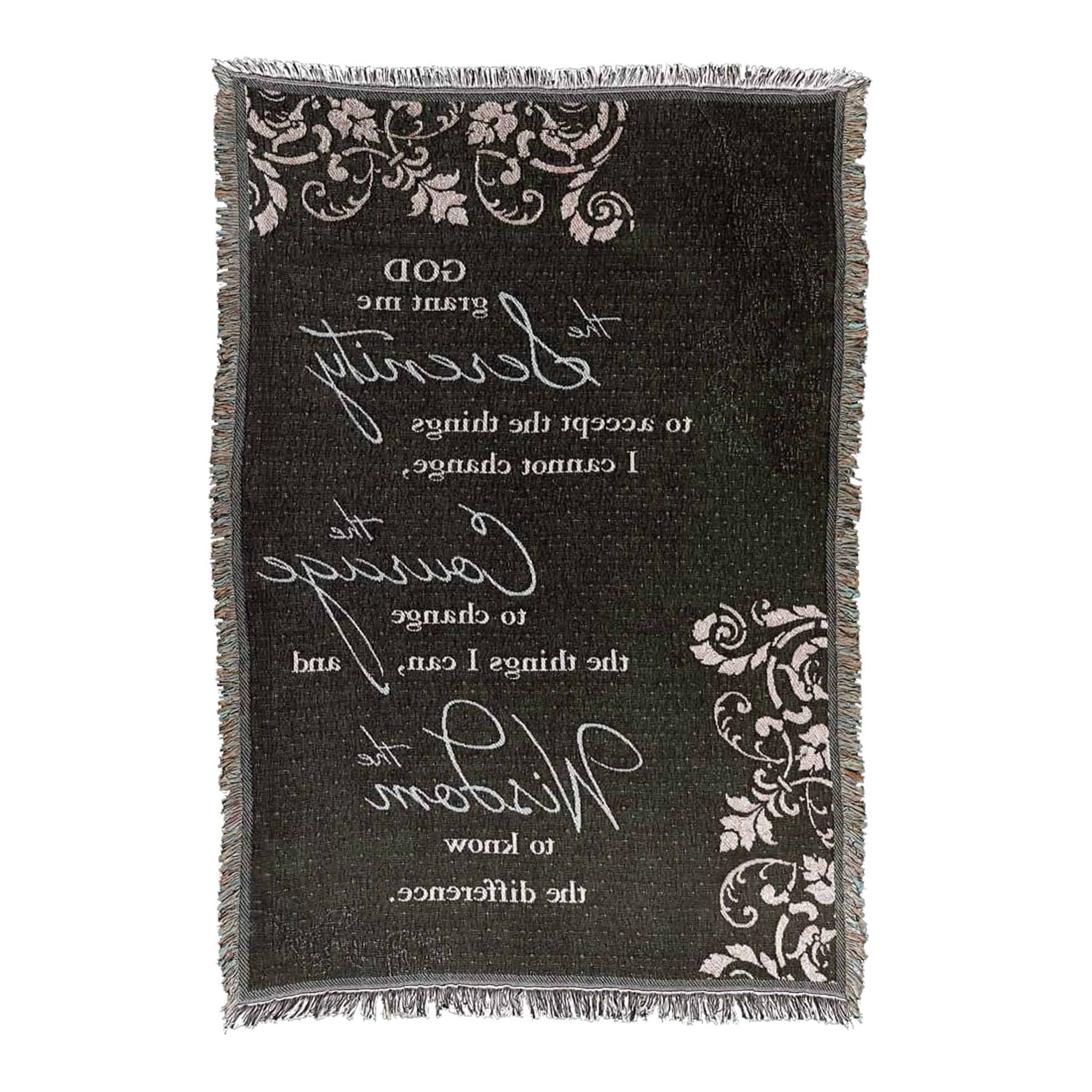 Manta de tapiz de algodón con filigrana de hojas de oración - Imagen 4