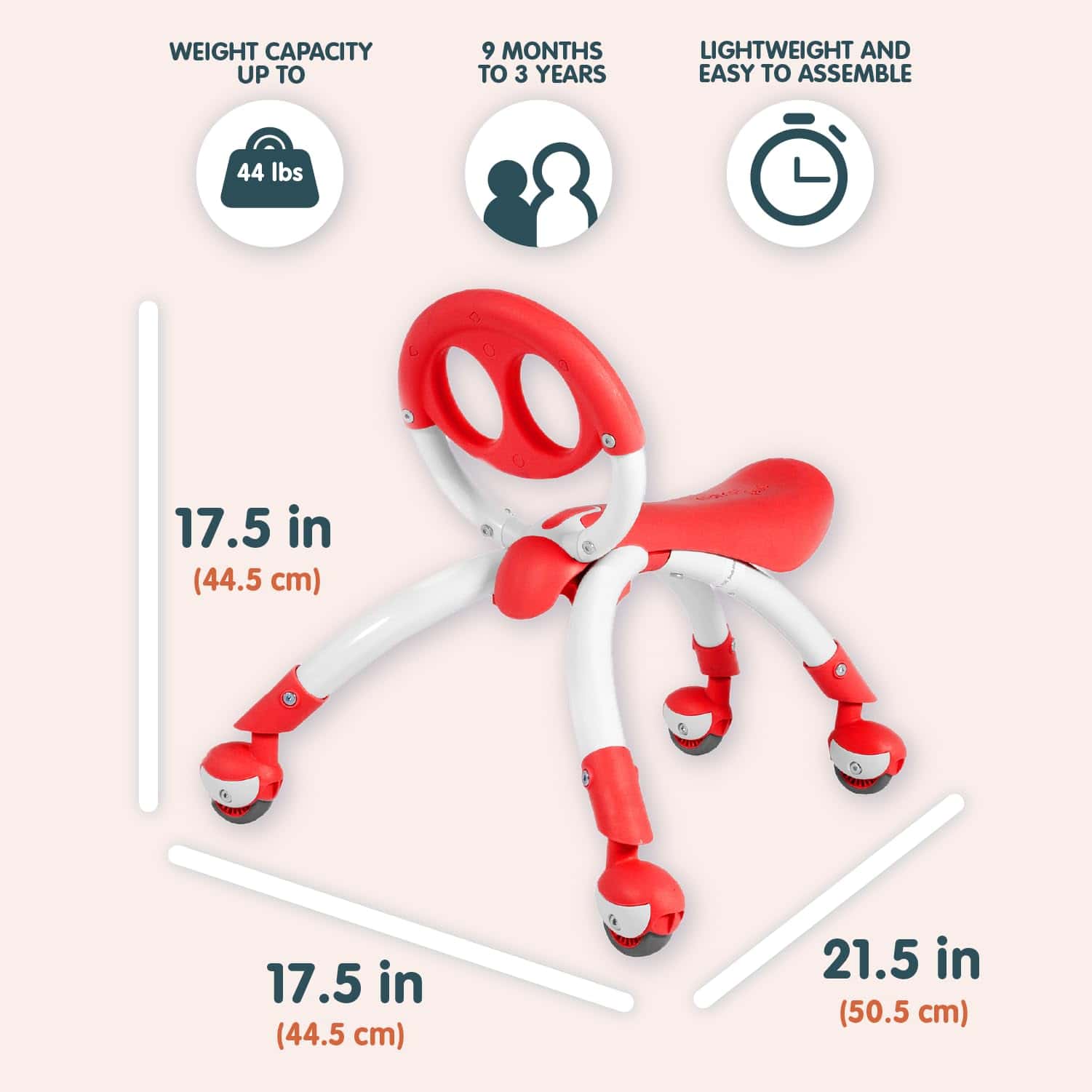 YBIKE Pewi Juguetes para Caminar - Andador para niños de 9 - Imagen 6