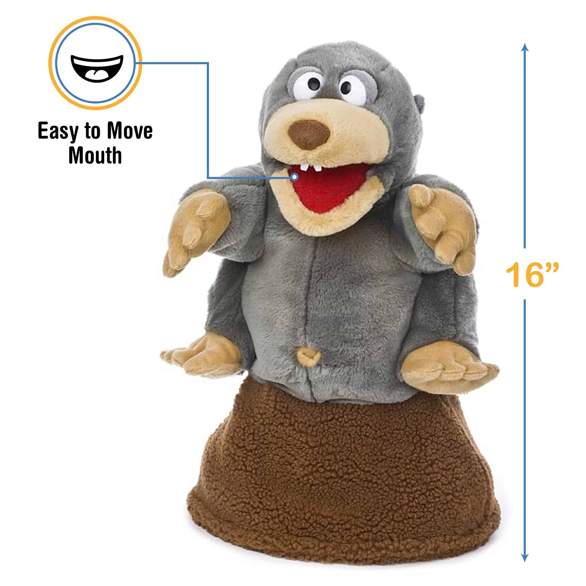 Títere de mano de animal, Topo en la Colina, Marmota 16" - Imagen 6