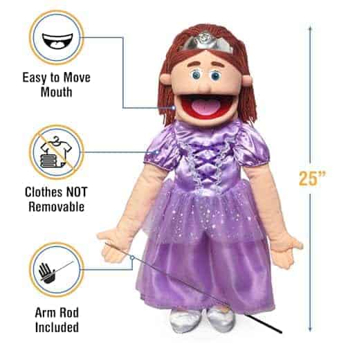 Marioneta de Cuerpo Completo Estilo Ventrílocuo de Princesa - Imagen 4