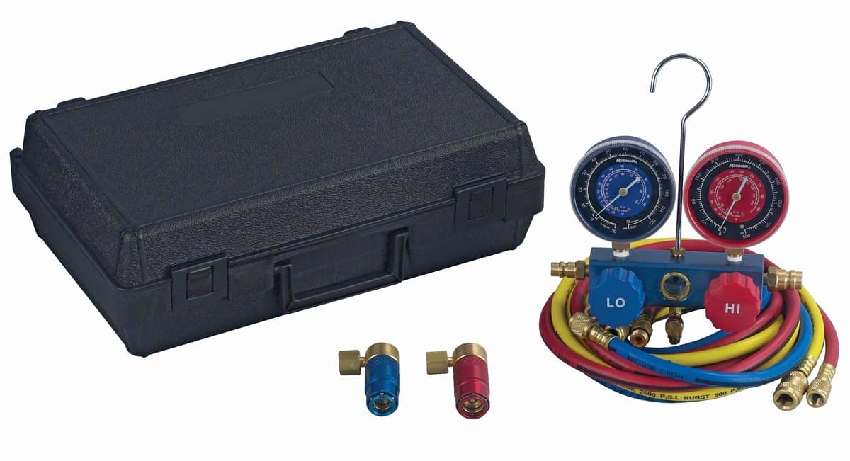 Set de Manifold de Aluminio Robinair 48510 con Mangueras de