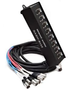 Cable Serpiente Sub Send de 8 Canales XLR - 35 Pies