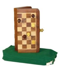 Tablero de ajedrez magnético plegable de madera de Sheesham