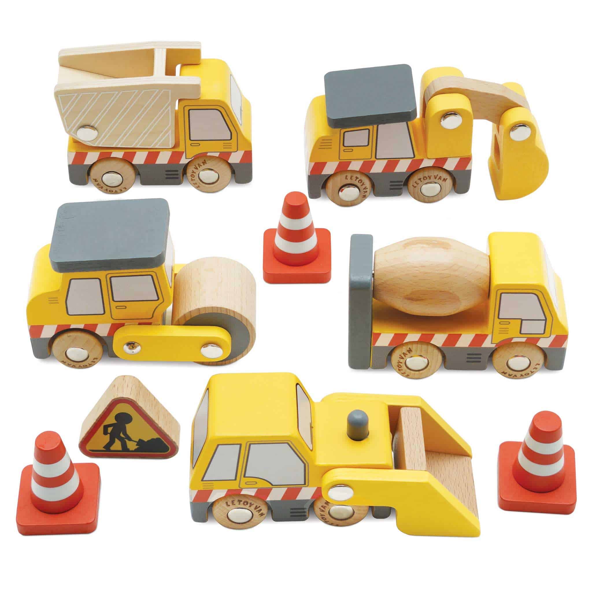Set de Vehículos de Construcción de Madera Le Toy Van