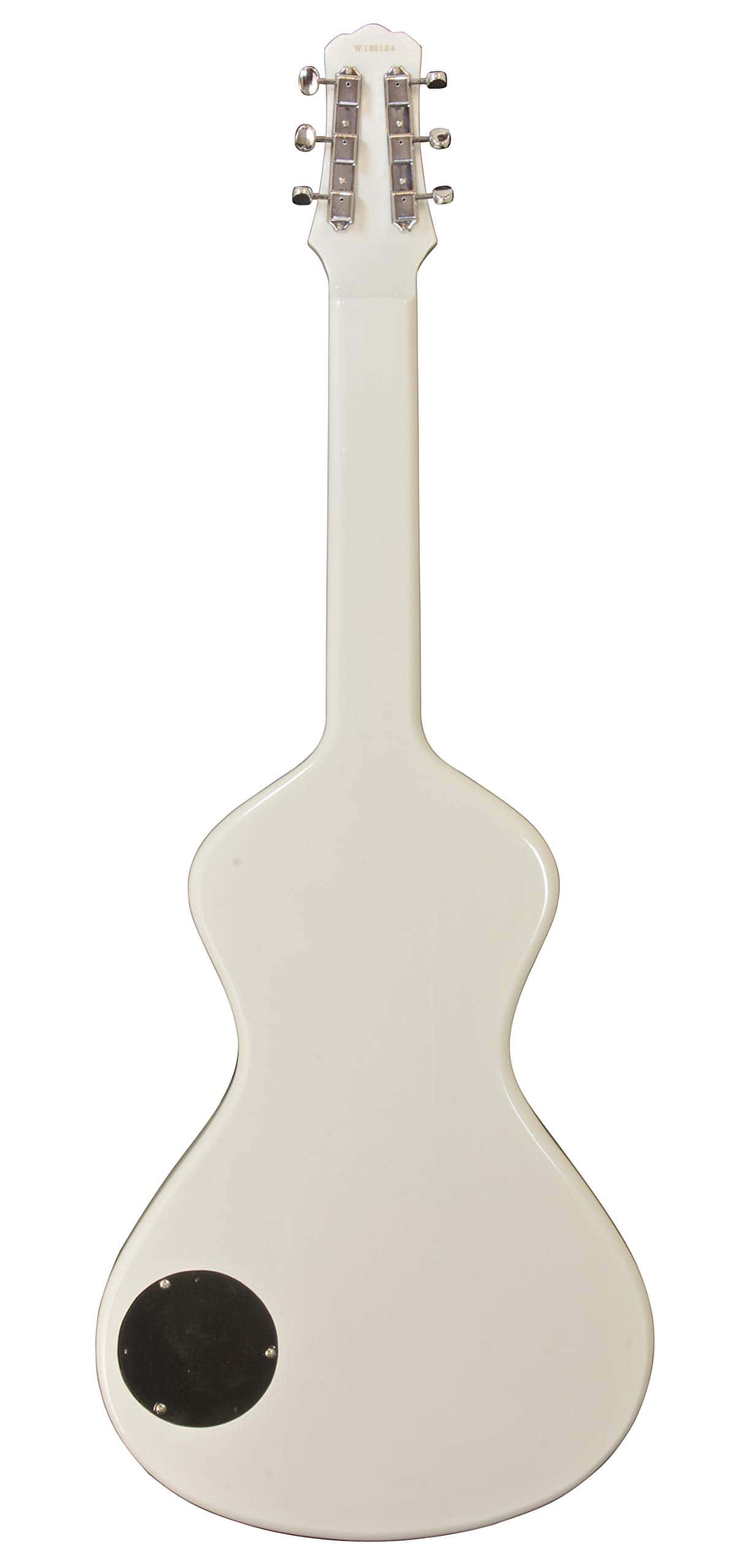 Guitarra Electroacústica Lap Steel Junior Hawaiian, Blanco - Imagen 3