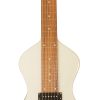 Guitarra Electroacústica Lap Steel Junior Hawaiian, Blanco