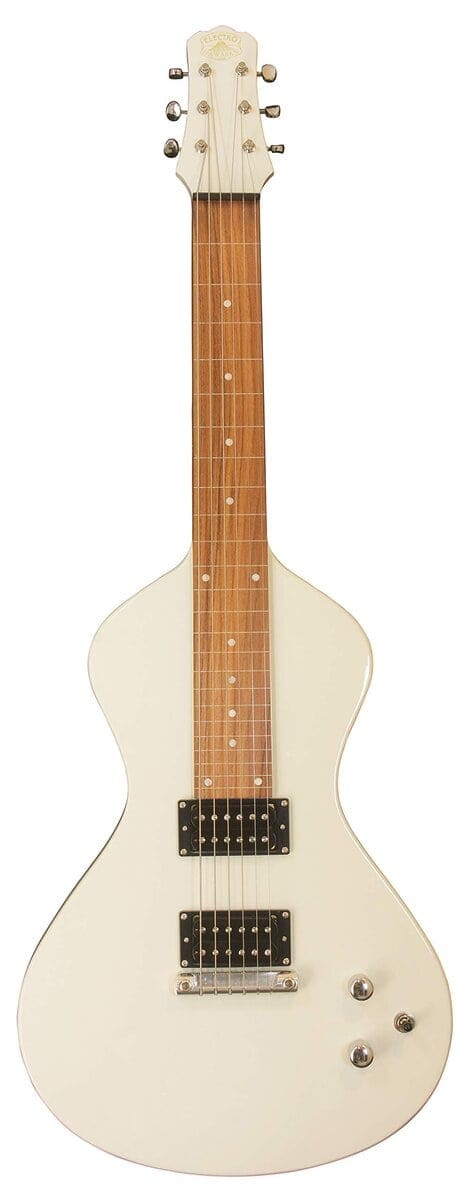 Guitarra Electroacústica Lap Steel Junior Hawaiian, Blanco