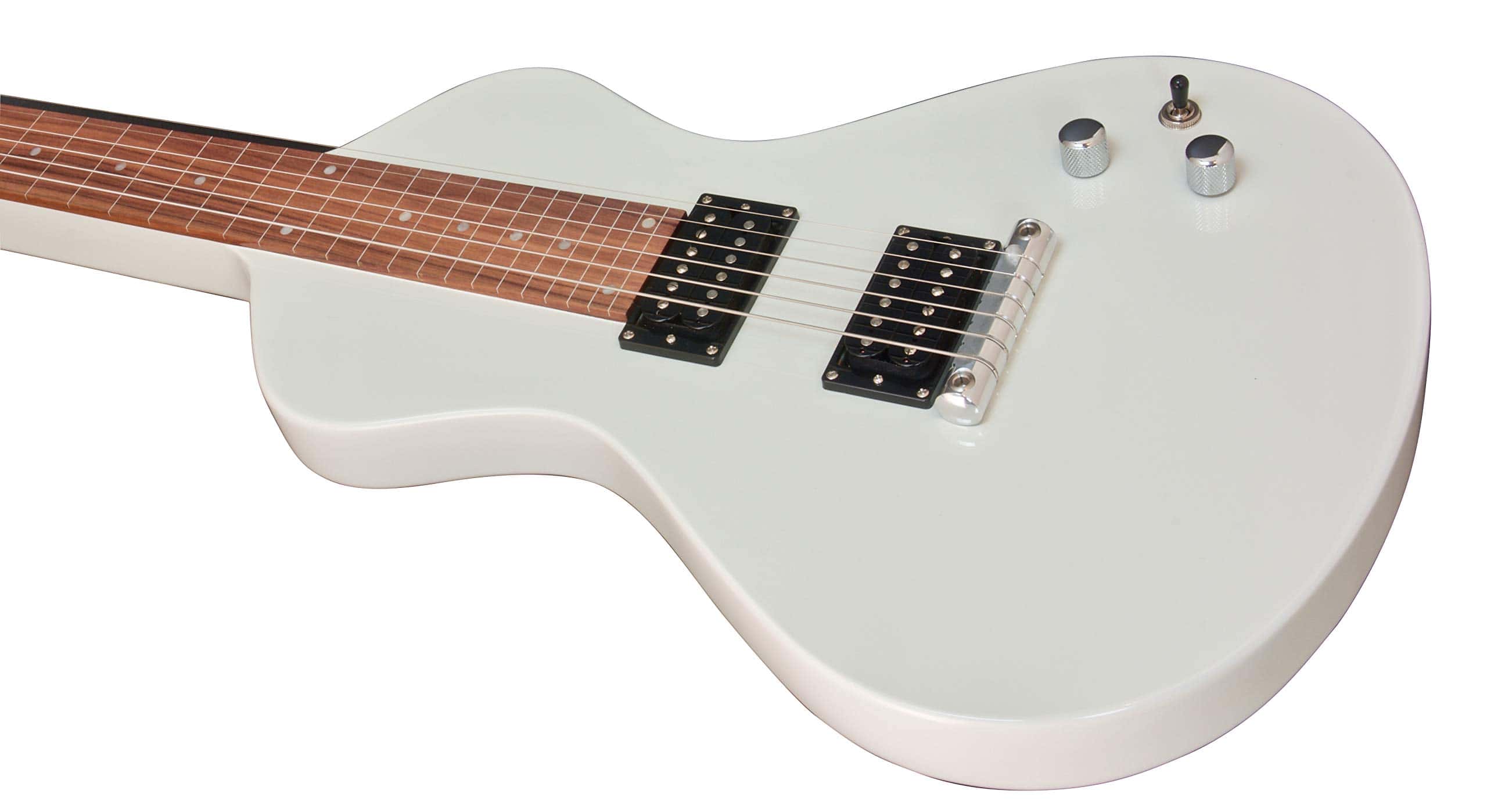 Guitarra Electroacústica Lap Steel Junior Hawaiian, Blanco - Imagen 4