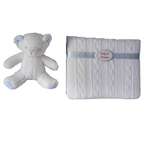 Álbum de Fotos del Primer Navidad del Bebé y Osito de Punto