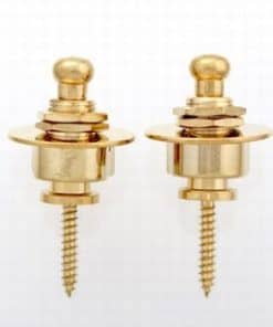 2 Schaller Style Strap Locks Gold Pull to Release Allparts