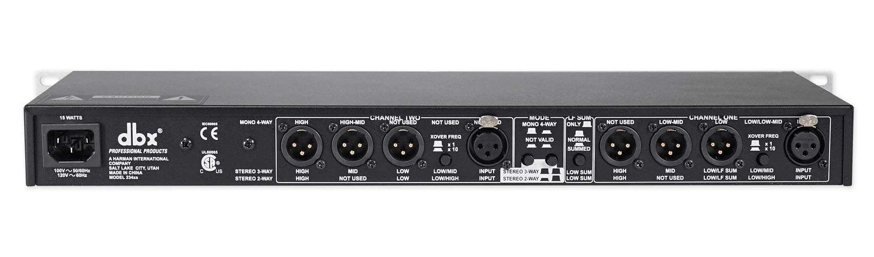 Crossover Estéreo 2-Vías, Mono 4-Vías dbx 234xs con - Imagen 4