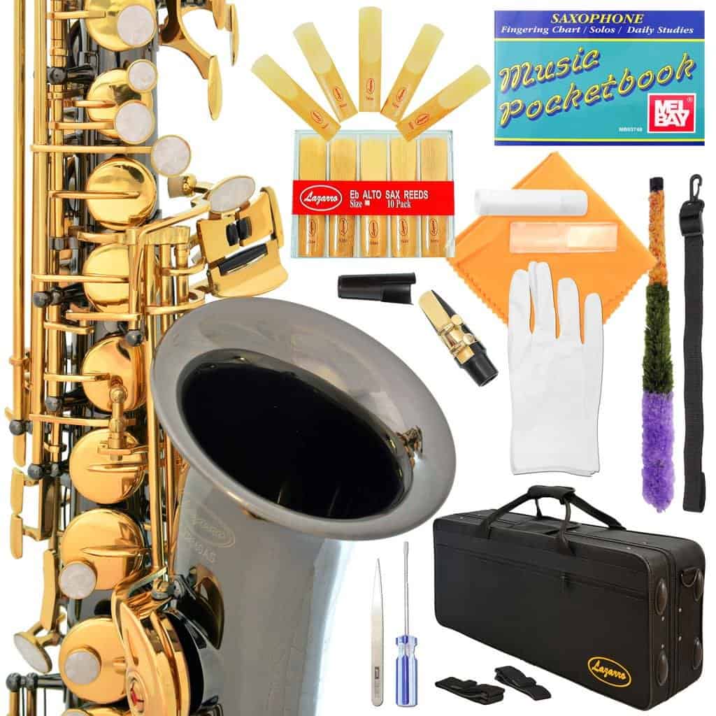 Saxofón Alto Eb E-flat Lazarro Profesional con Cuerpo de