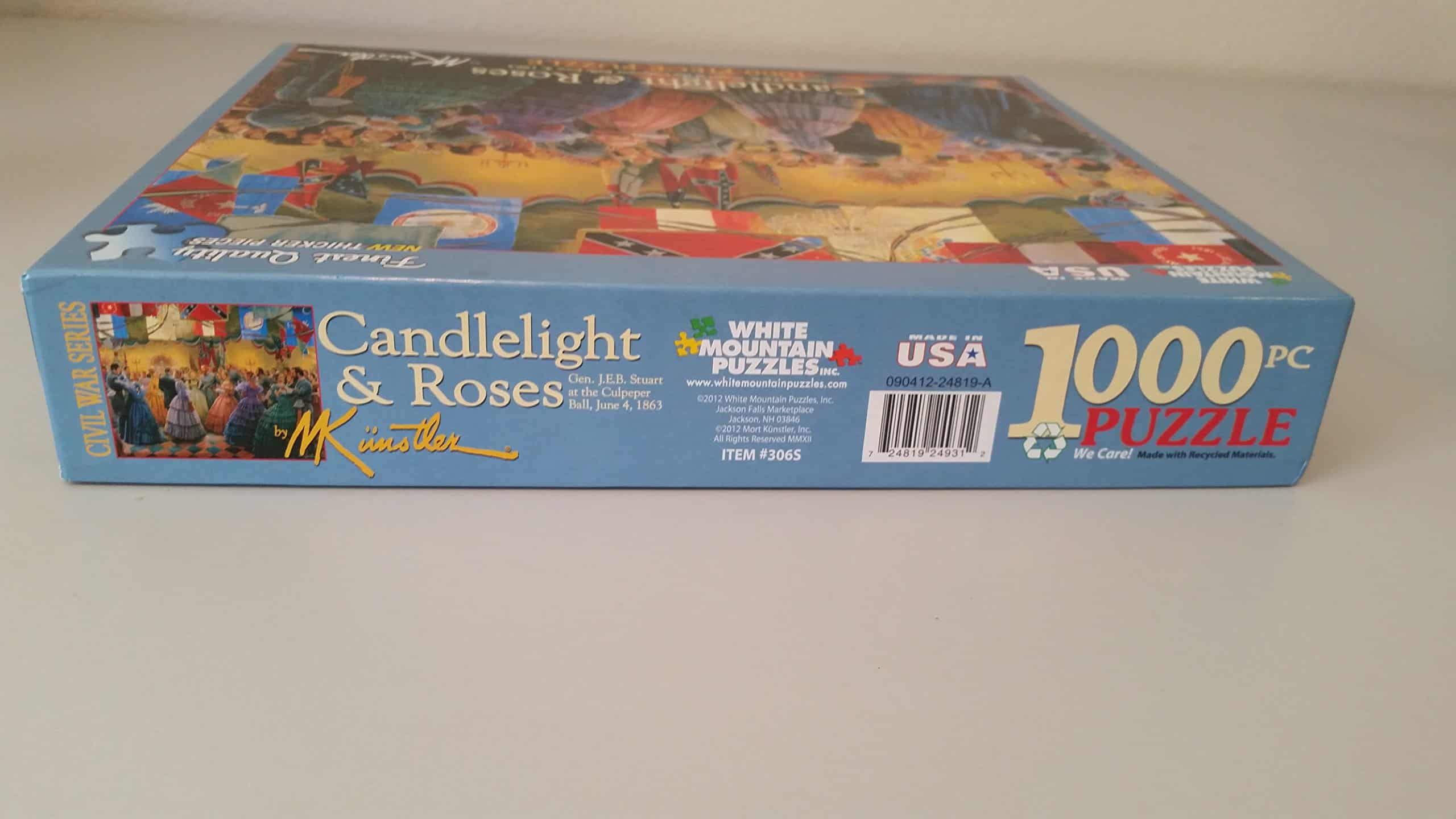 Rompecabezas de 1000 Piezas Candlelight & Roses de White - Imagen 7