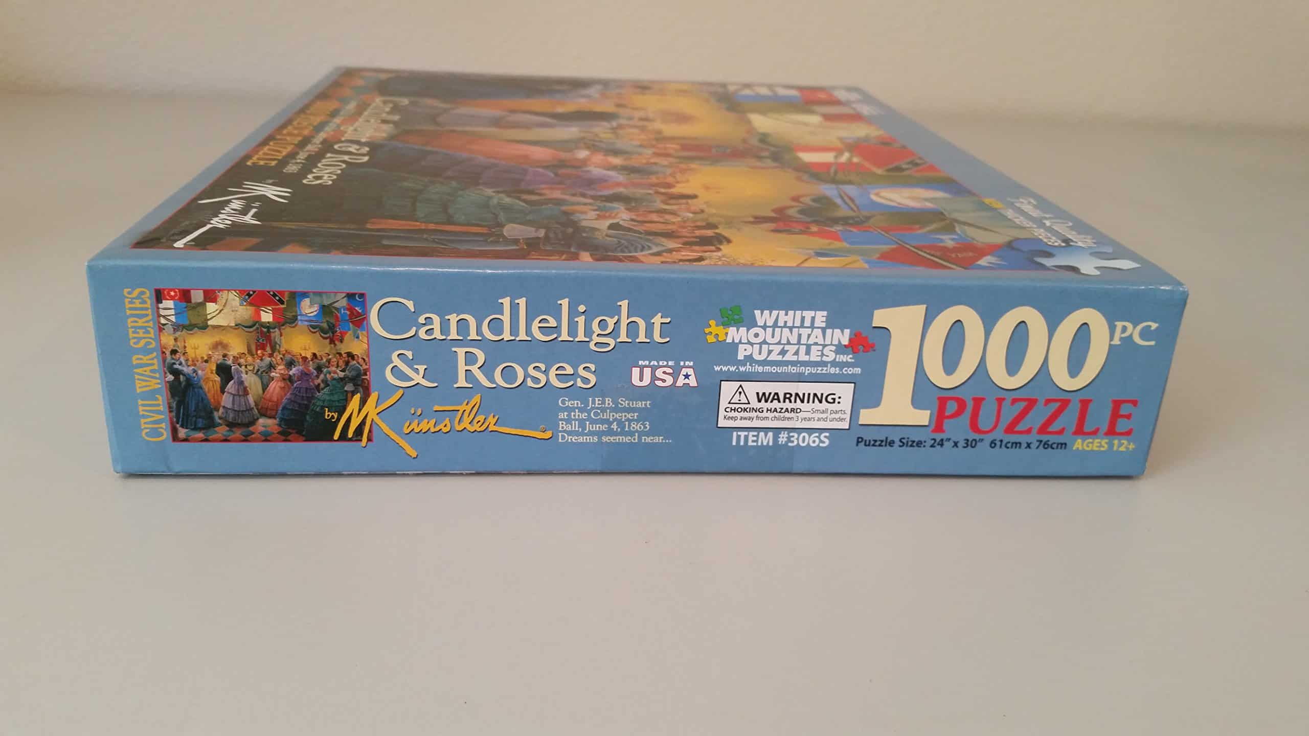 Rompecabezas de 1000 Piezas Candlelight & Roses de White - Imagen 4