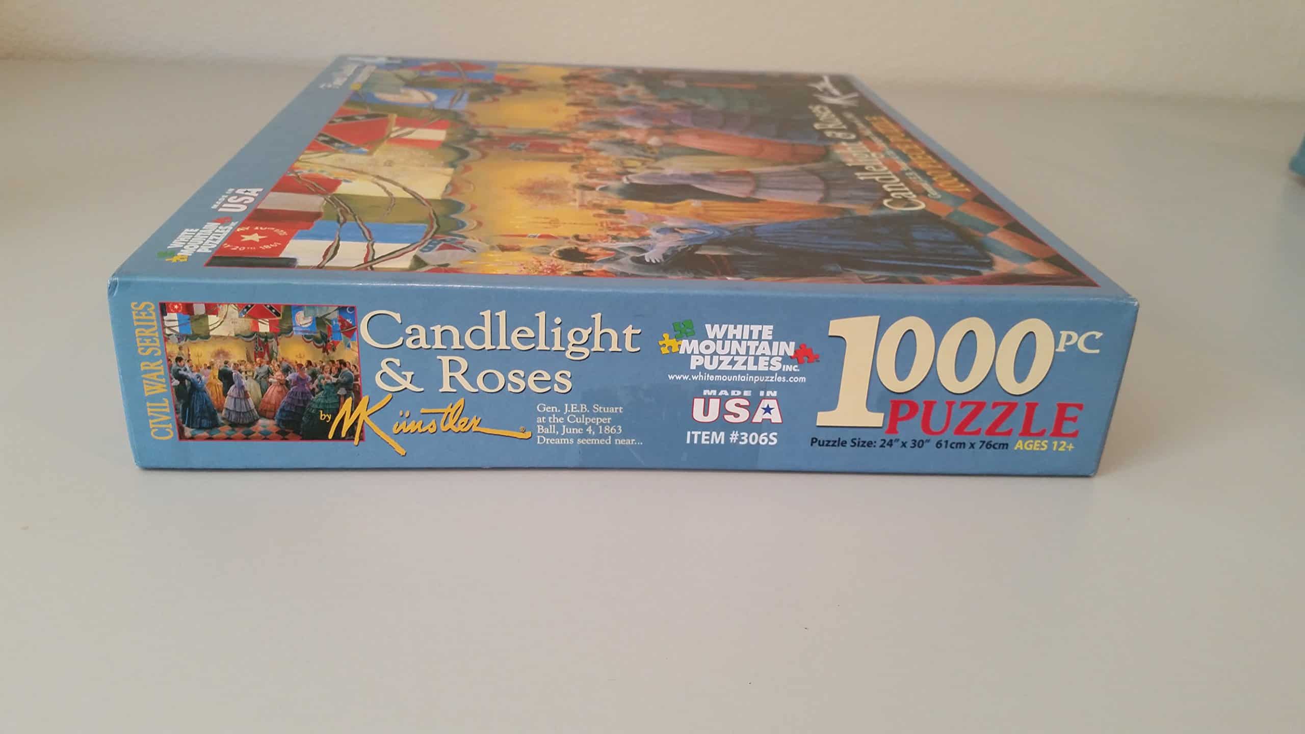 Rompecabezas de 1000 Piezas Candlelight & Roses de White - Imagen 6