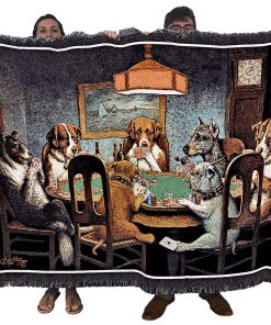 Manta de perros jugando al póker de Pure Country Weavers -