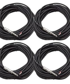 Paquete de 4 cables de altavoz de 50 pies de Seismic Audio