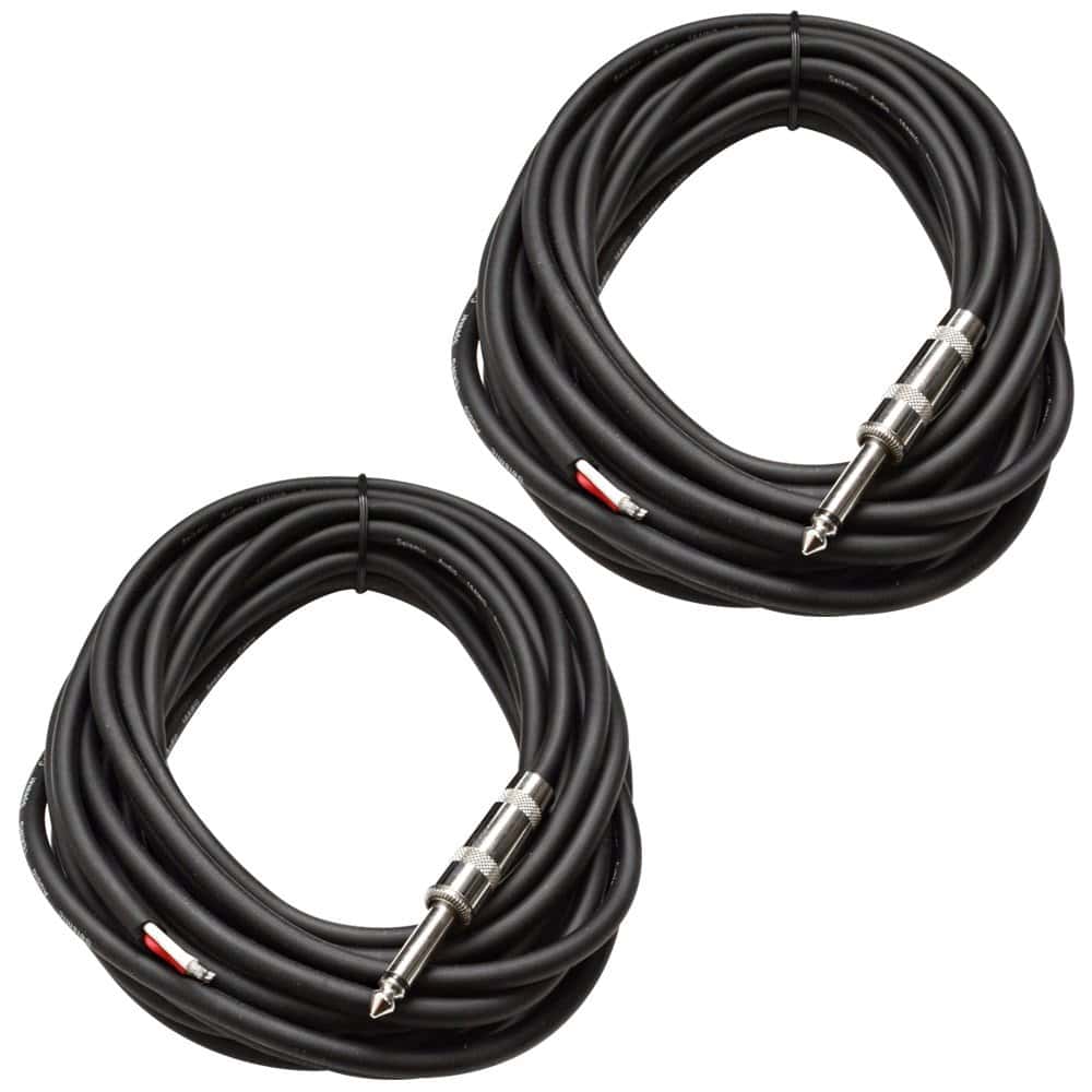 Conjunto de 2 Cables de Altavoz de 25 pies de Seismic Audio