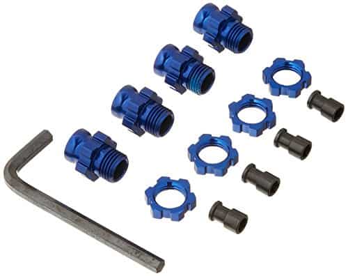 Traxxas 6856X Slash 4WD Wheel Hubs, 17mm, Azul Anodizado