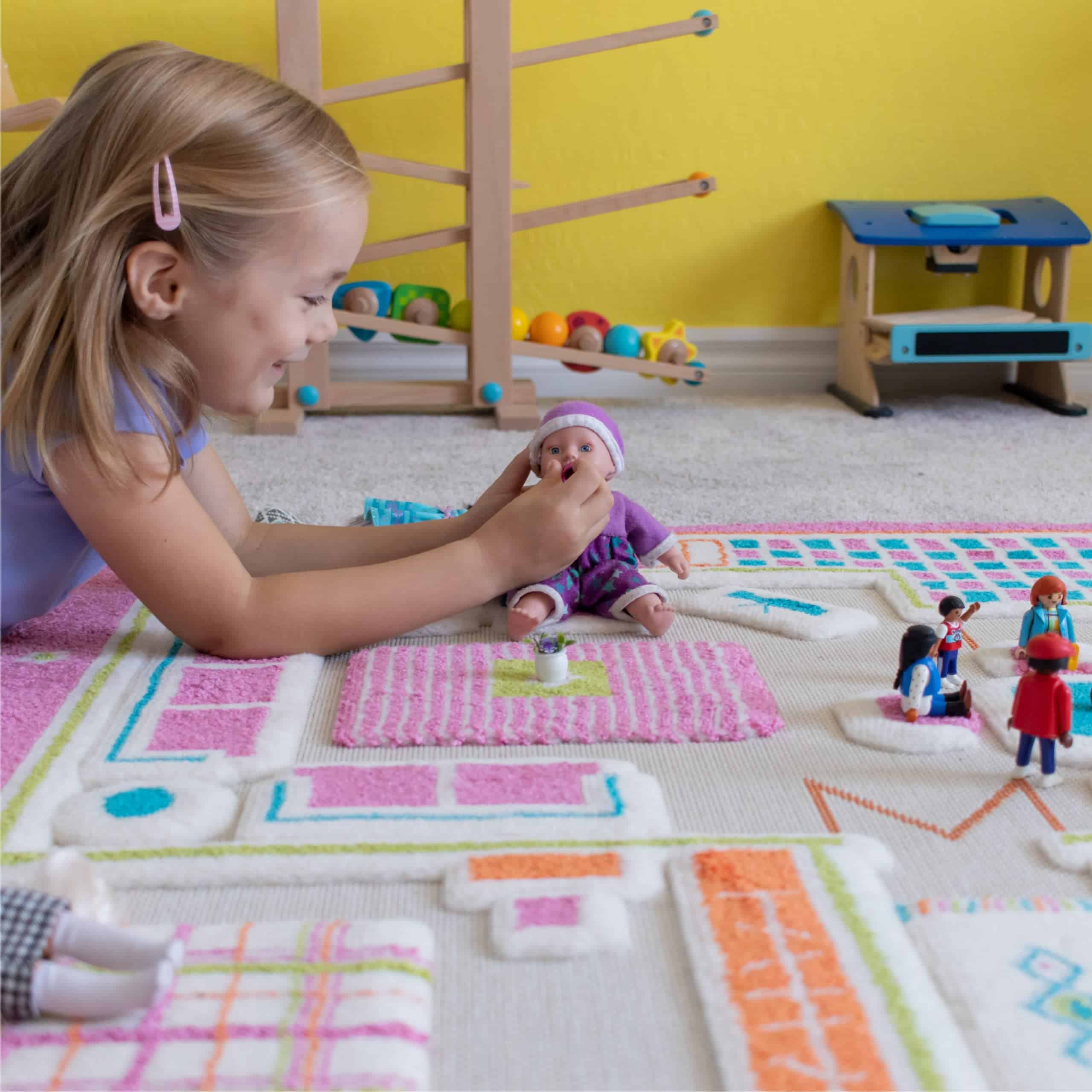 Tapete de Juego IVI 3D Rosa Casa de Juegos Educativa - Imagen 6