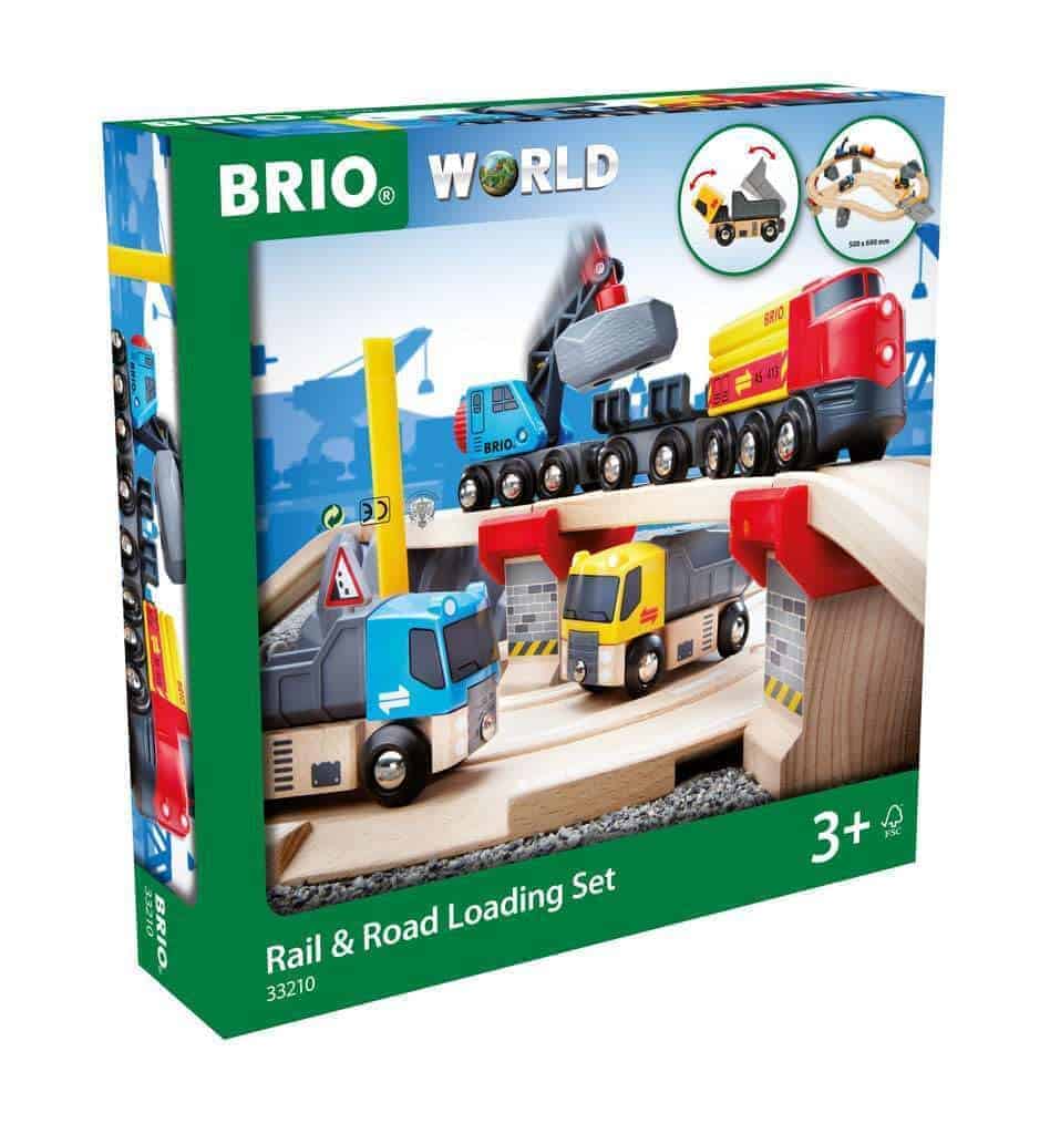 BRIO World 33210 - Set de Carga Ferroviaria y Terrestre -