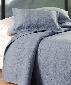 Colcha Matelassé King C&F Home Azul Colonial 100% Algodón