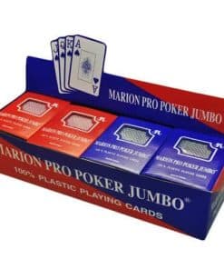 Caja de 12 barajas de cartas de póker profesionales Marion