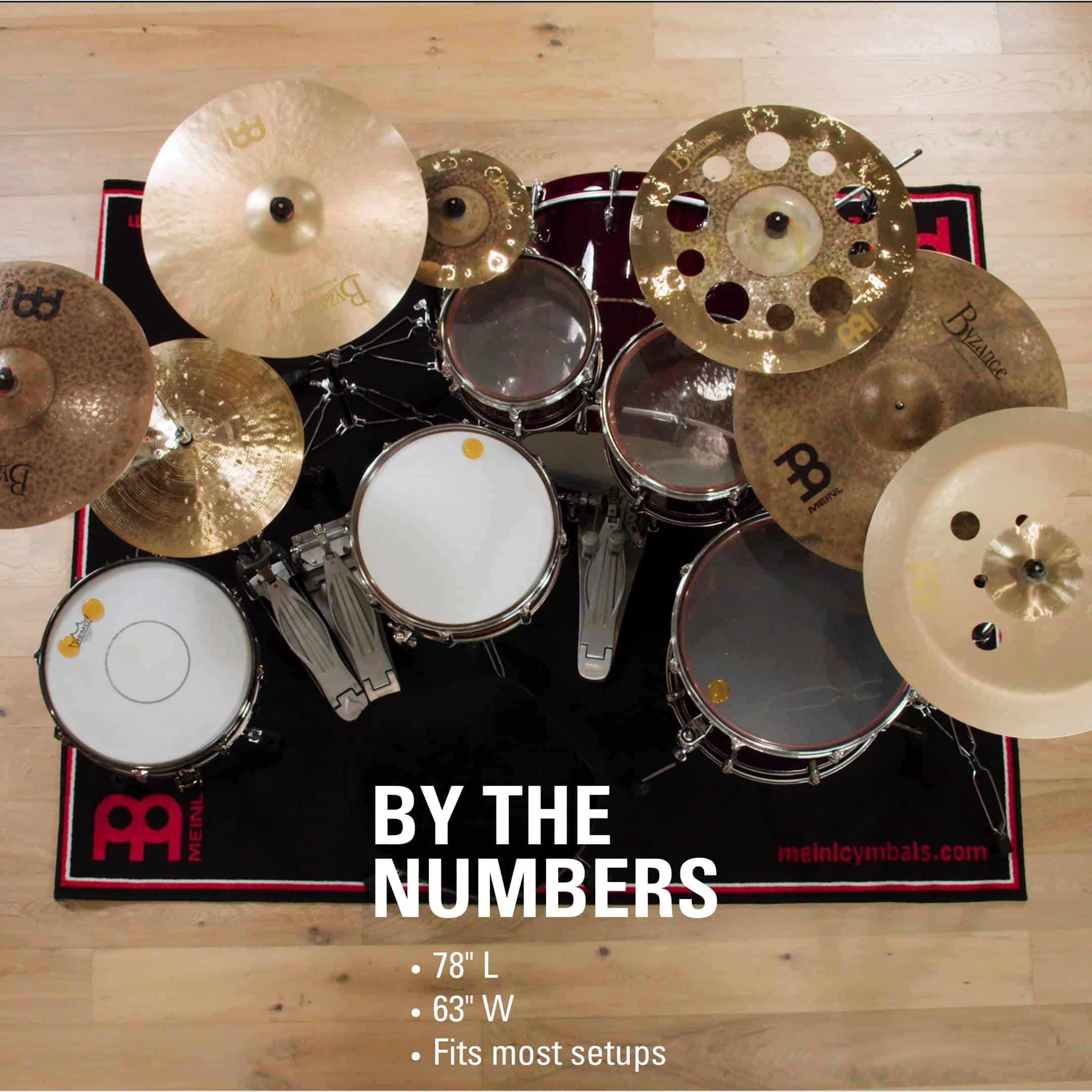 Tapete de Batería (78" x 63"), Tela de Alfombra Duradera - Imagen 6