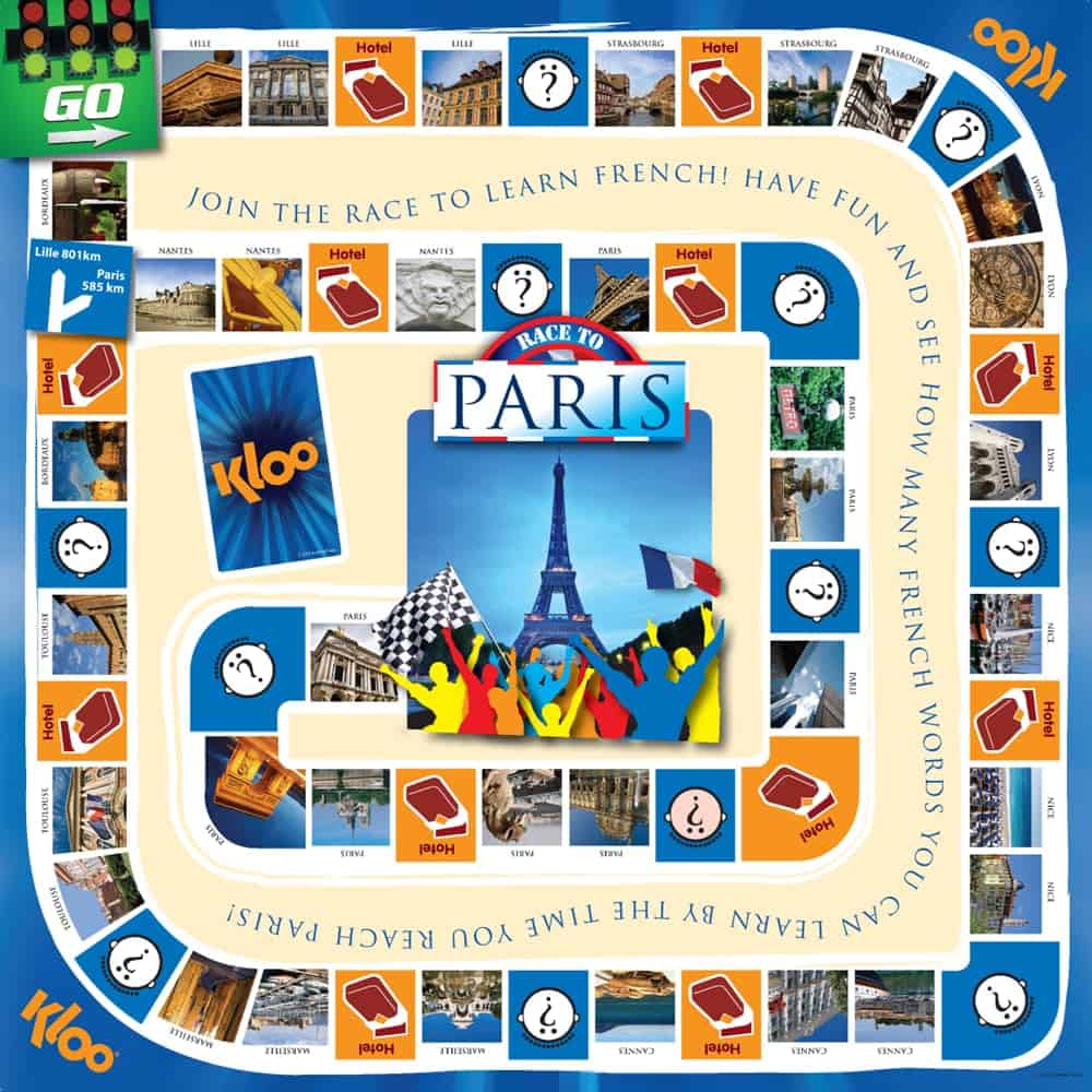 Juego de Mesa y Cartas KLOO Aprende Francés Carrera a París - Imagen 3