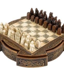 Set de Ajedrez Celta Compacto de la Isla de Lewis 9 Pulgadas