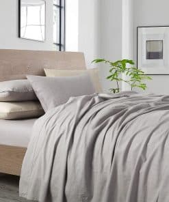 Juego de 2 Fundas de Almohada de Lino Belga Vintage y