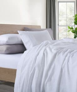 Juego de 2 fundas de almohada Vintage Belgian Flax Linen y