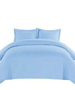 Fundas Nórdicas Azul Sólido de 550 Hilos 2 Piezas