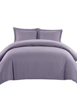 Juego de Funda Nórdica Completo/Queen de Color Lila Sólido