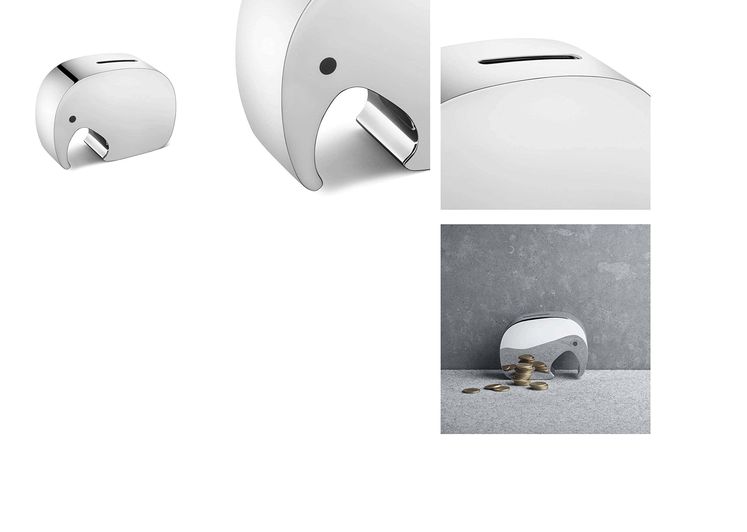 Caja de dinero para niños de elefante GEORG JENSEN, acero - Imagen 6