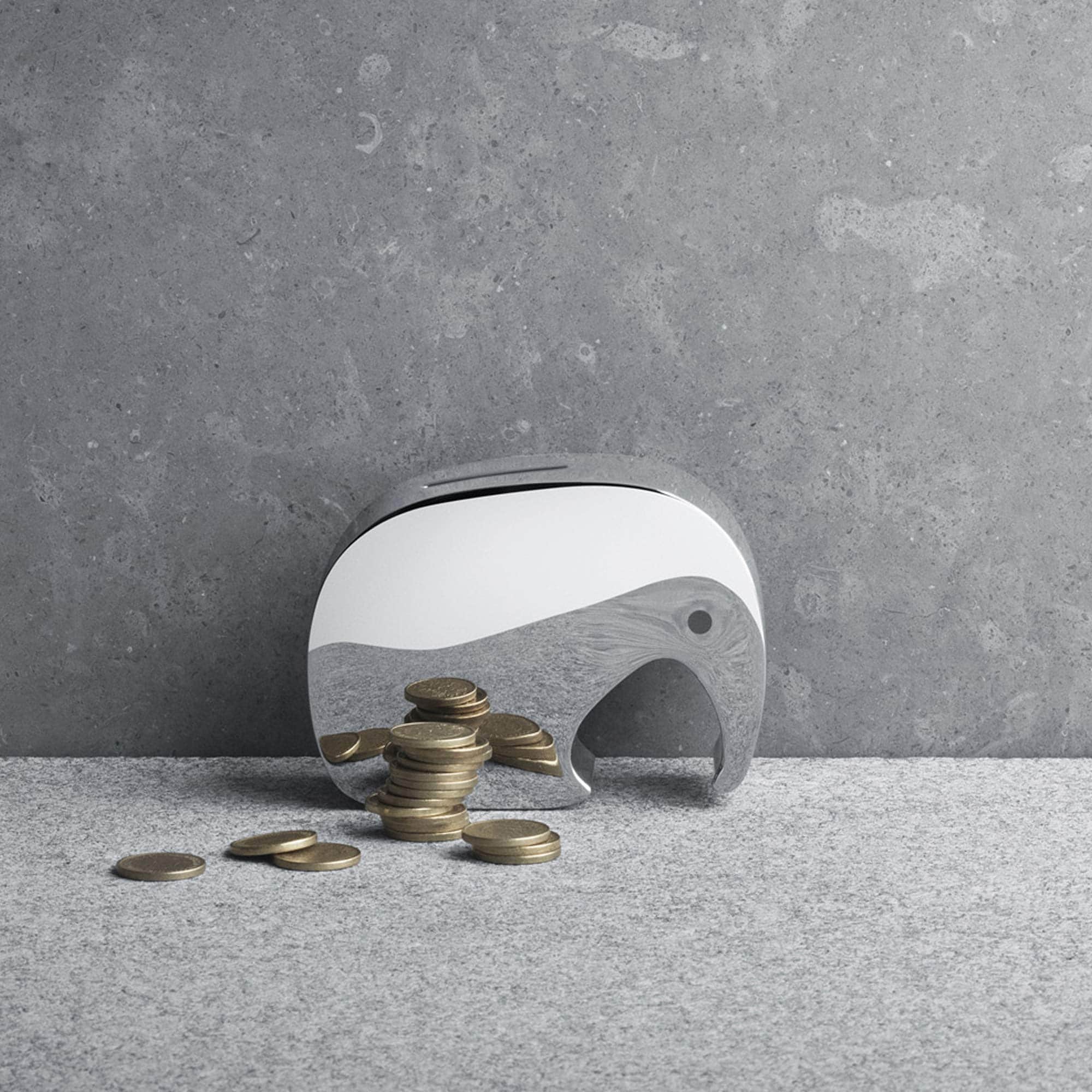 Caja de dinero para niños de elefante GEORG JENSEN, acero - Imagen 5