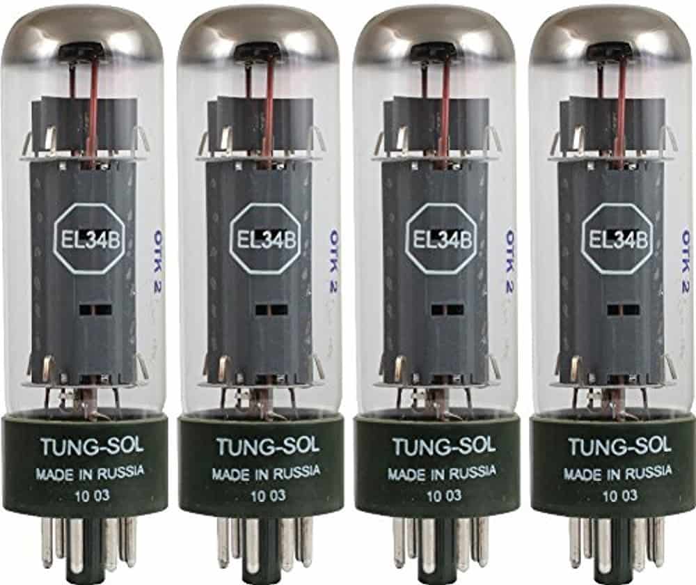 Tungsol Reissue EL34 Power Vacuum Tube; Juego de Cuatro