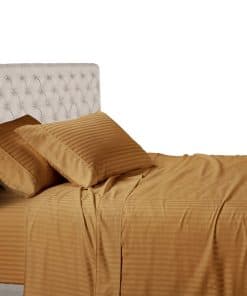 Juego de sábanas a rayas Royal Hotel - 600 -Bronce