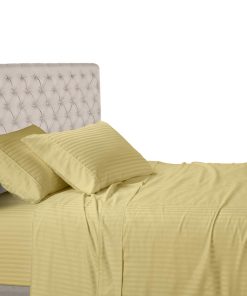 Juego de Sábanas a Rayas Royal Hotel Bedding - -Gold